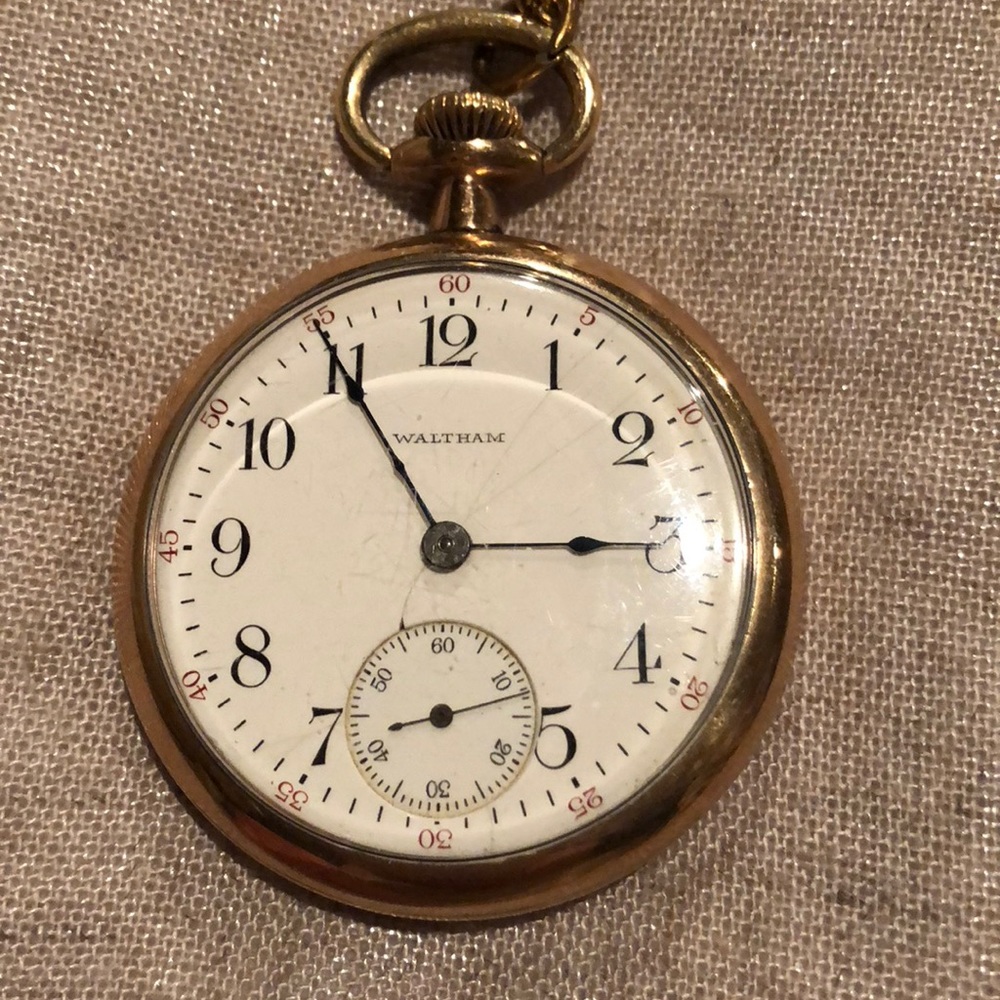 Listing soon WALTHAM Gold Antique Pocket Watch